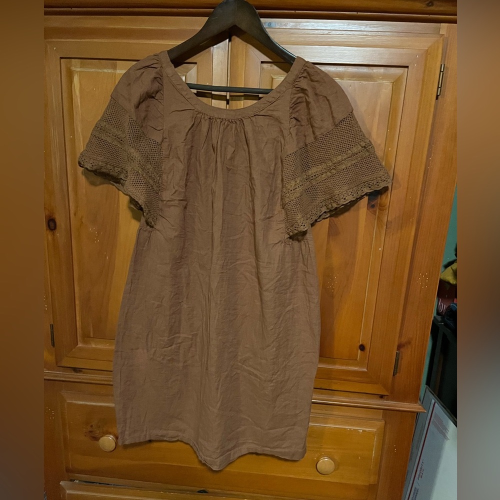 Old Navy Brown Short Sleeve Dress